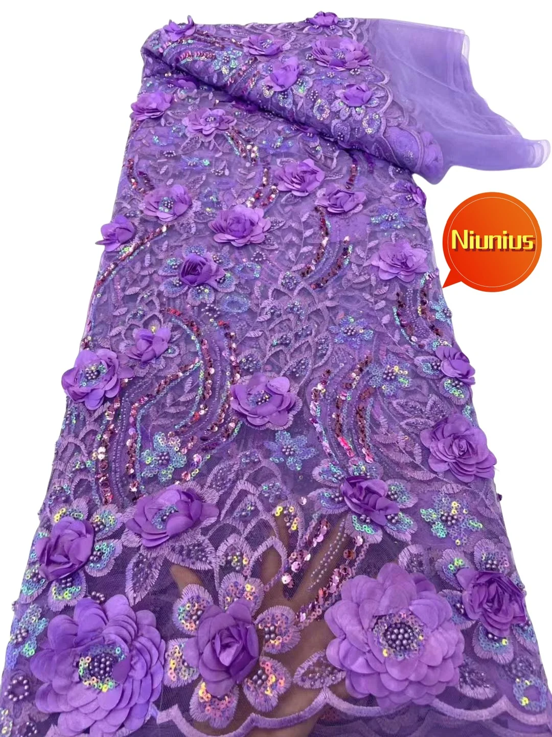 

2024 новейшее элегантное очень мягкое Изящное кружево с 3D аппликацией из ткани с камнями для свадебного платья NN5389_R