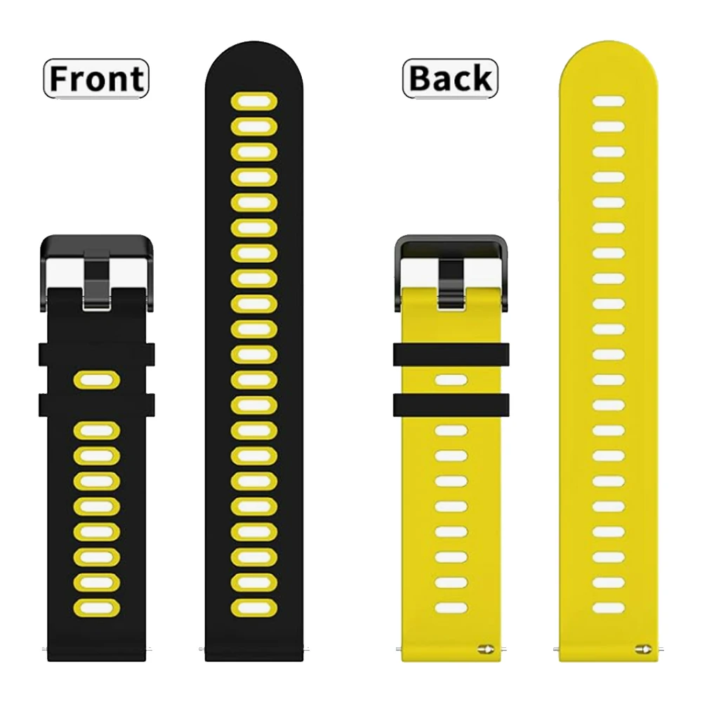 Versatile 20mm 22mm Silicone Watch Strap Replacement