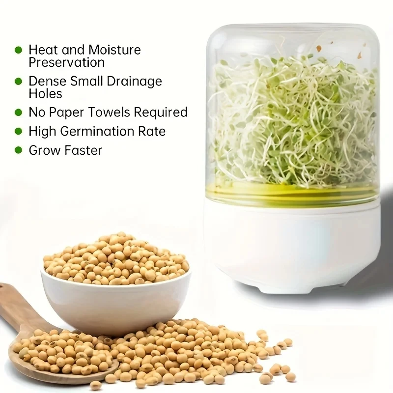 Seed Sprouter Germination Tray Growing Kit Sprouting Pot Jars Plant Germination Tool seed starter tray seedling tray sprout growing kit