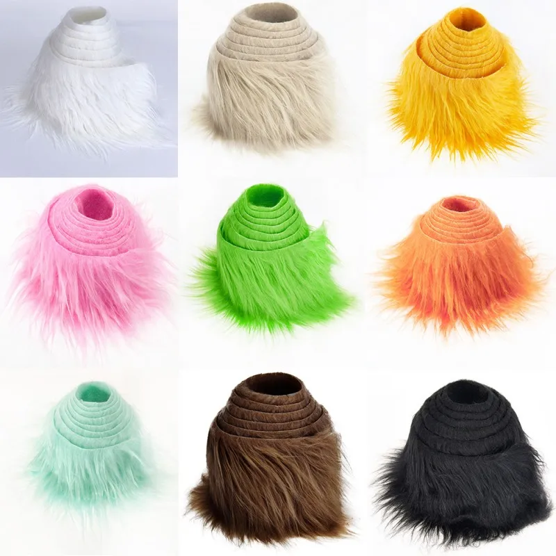 Faux Raccoon Fur Ribbon Tapes Fabric for DIY Apparel Sewing Trimming Home Decoration Costume Collar Hat fur fabric