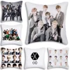 EXOs Pillow Covers Cartoon Sofa Decorative Home Double-sided Printing Short Plush Cute Cushion Cover 1