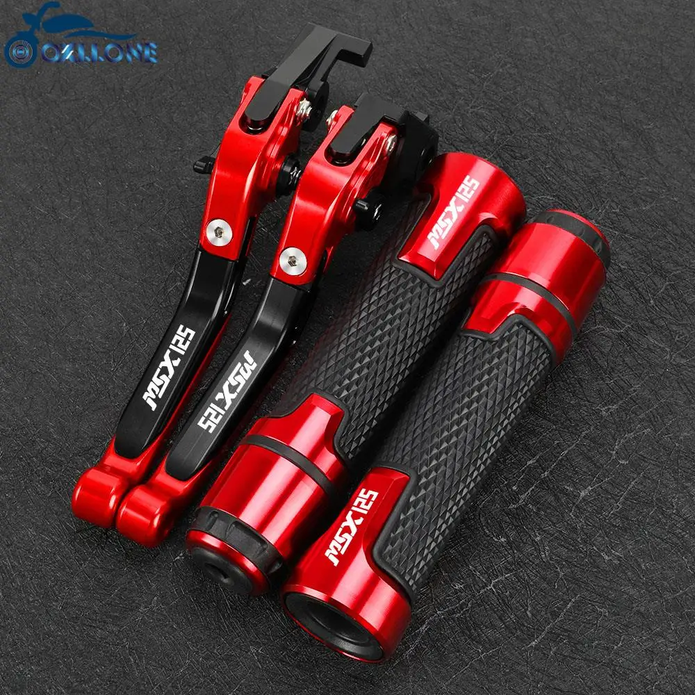 

FOR HONDA MSX125 MSX 125 2014-2023 2022 Motorcycle Accessories Adjustable Clutch Brake Lever Handlebar Grips Ends CNC Aluminum