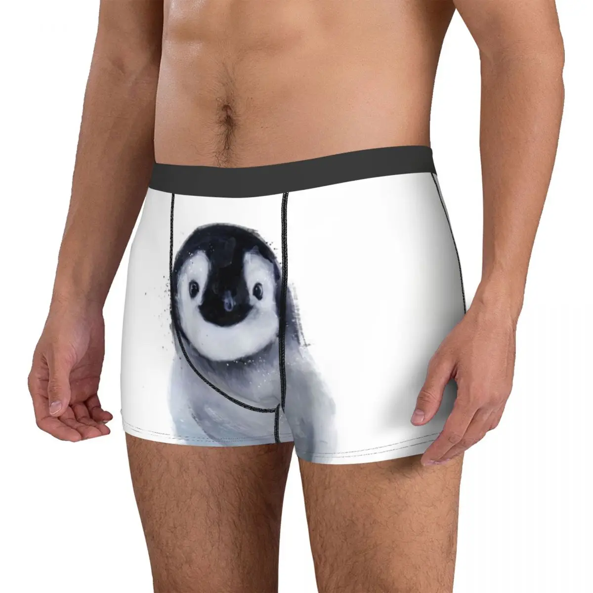 Cute Little Penguin Men Underwear Cartoon Animal Boxer Shorts