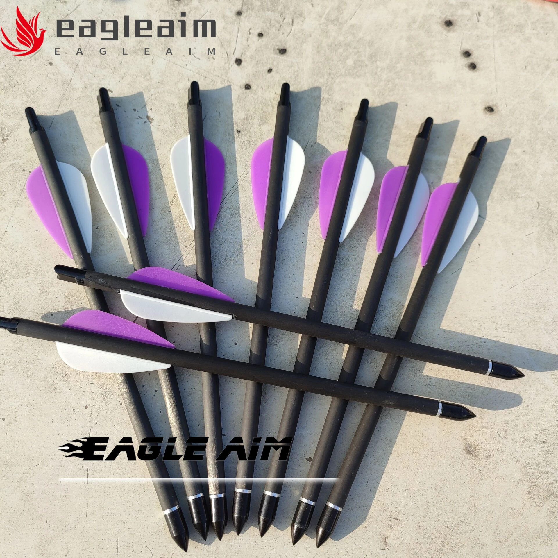 9/14/20PCS 석궁 볼트 7.5 인치 순수 탄소 화살 볼트 석궁 EK 시스템 R9 사냥 양궁 슈팅