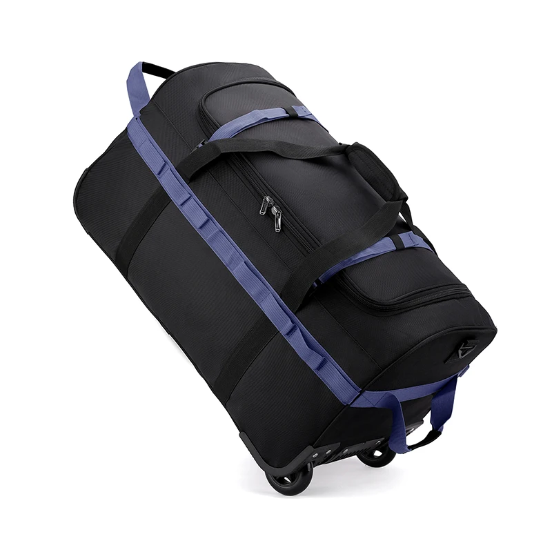 Heavy-duty Wheeled Duffel Bag Foldable Rolling Luggage Water-resistant_voghion.com