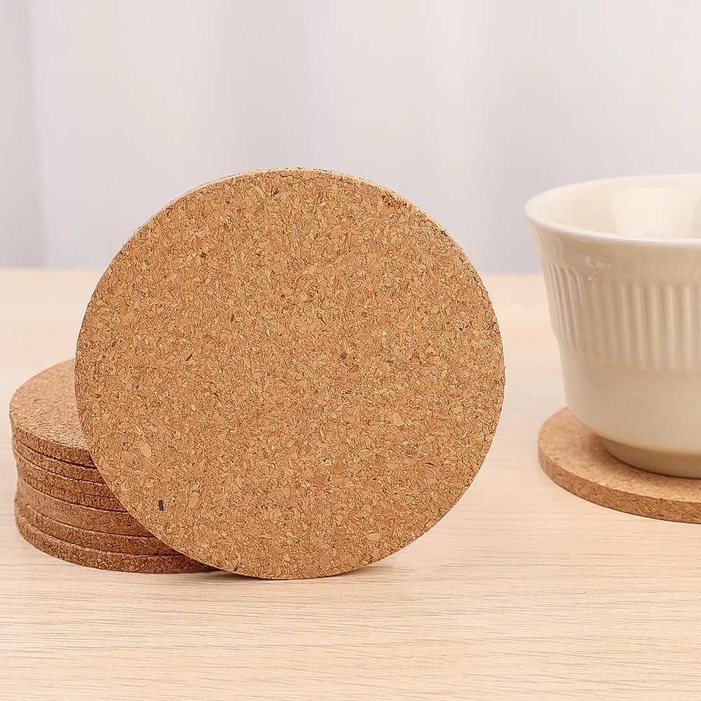 Description Picture 6 of item20/1pcs Natural Cork Coasters Heat Insulation Round Shape Cup Mats Dia 9cm Wine Coffee Tea Table Pad Home Office Kitchen Tool