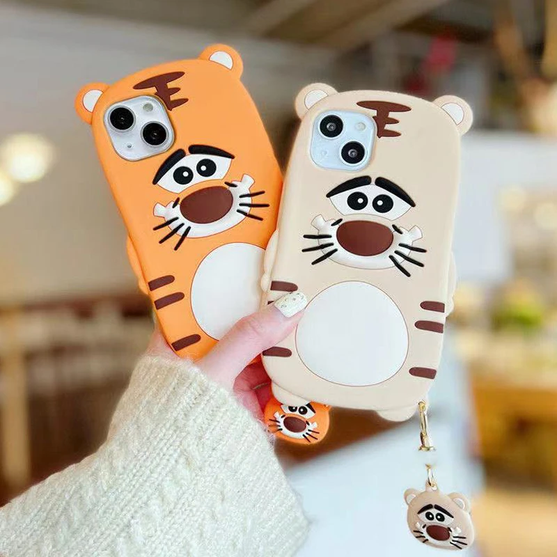 Criativo 3D cartoon animal capa dura para iphone, armadura para menina,  panda, coelho, tigre, dragão, gato, cão, astronauta, pro max, 13, 15, 11, 3d  - AliExpress