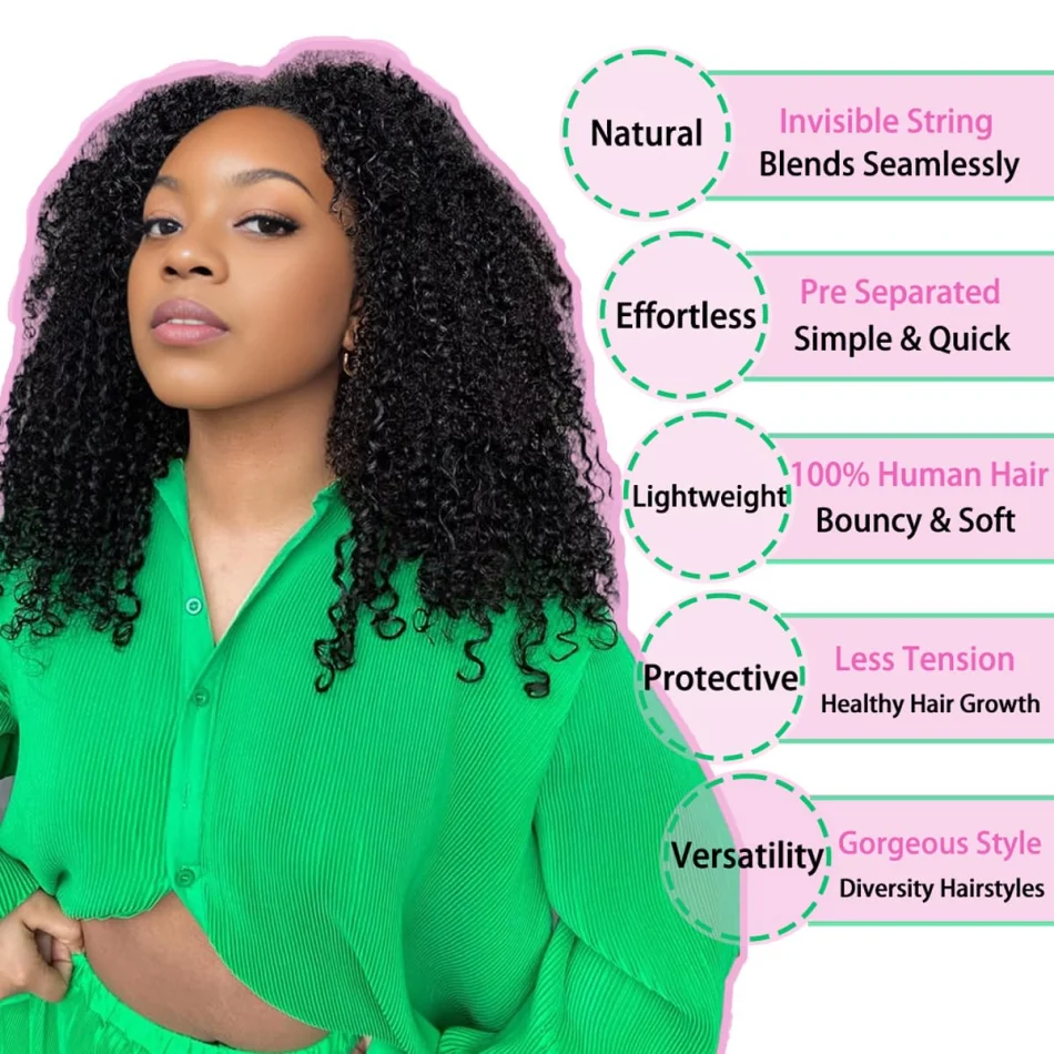 Gehäkelte Echthaar-Extensions 12A: Kleine Spiralen, Lockige Bündel, Kinky Curly, Deep Wave, Jungfräuliches Haar mit Federstruktur zum Häkeln – Detail 6