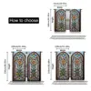 2Pcs European Chic Gothic Floral Curtains Colorful Curtains Suitable For Bedroom Bathroom Living Room Dining Room Study Room 6