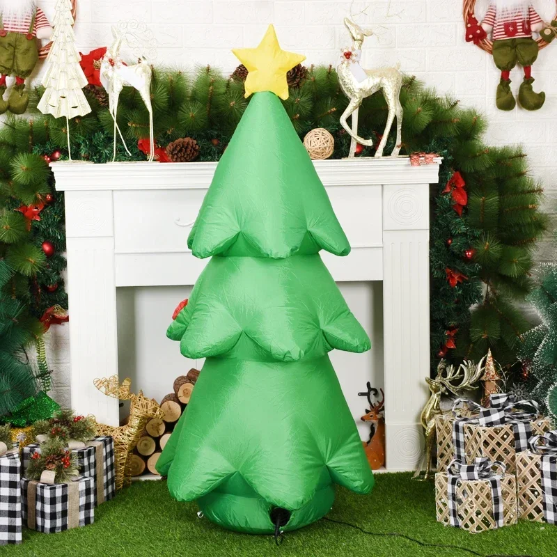 4.3FT Inflatable Christmas Tree LED Light Blow up Decorations for Christmas Party Indoor Outdoor Yard Garden Lawn Holiday Party 3