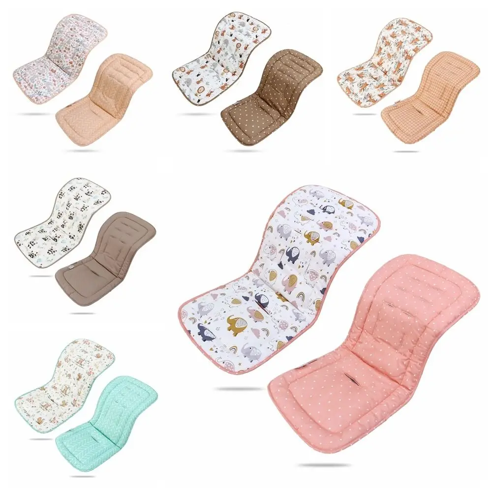Soft Baby Stroller Cushion Cotton Comfortable Dining Chair Cotton Pad Cartoon Printed Breathable Baby Seat Cushion Kids