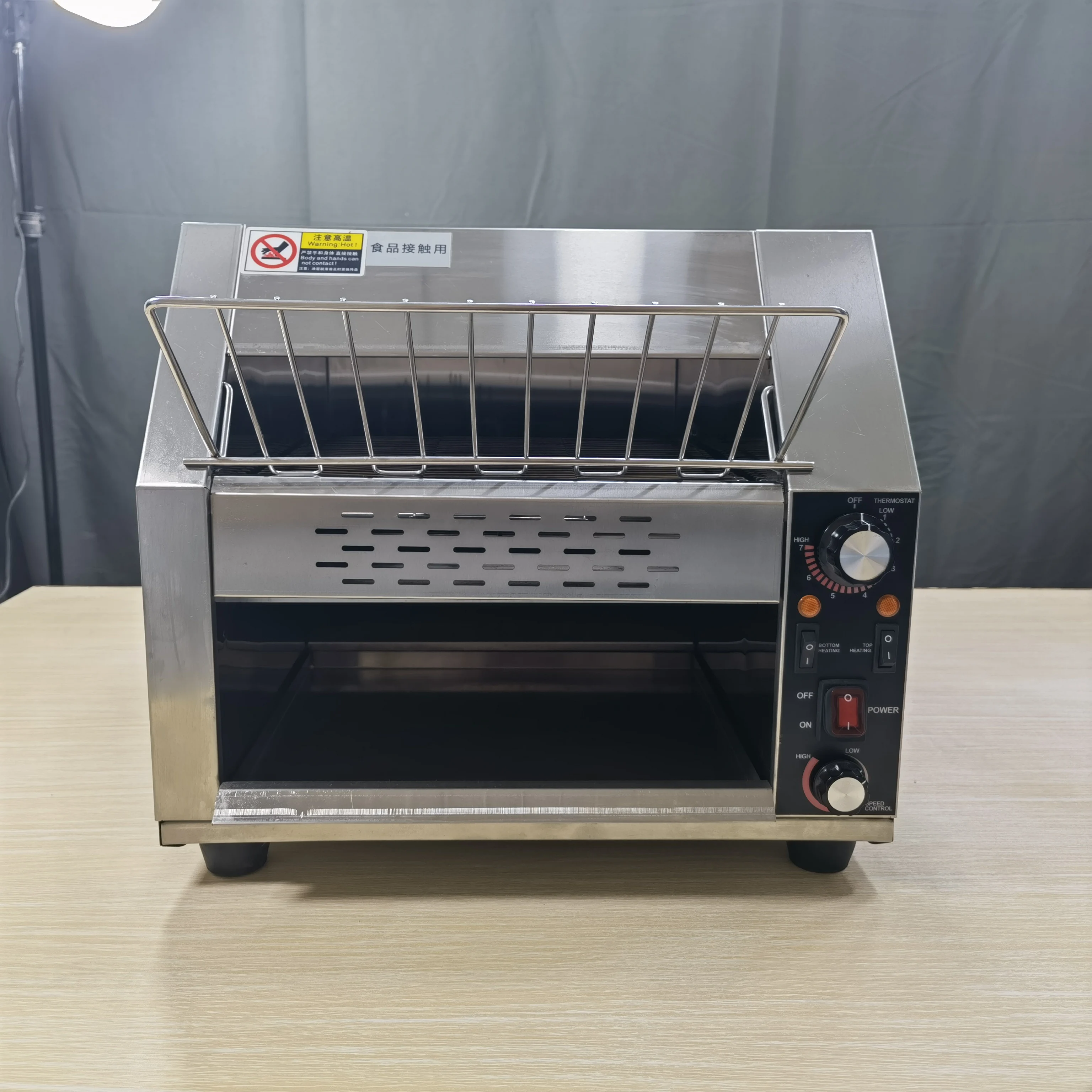 220V Professional commercial Stainless Steel Toaster Manufacturer Bread Electric Conveyor Toasters With CE 2