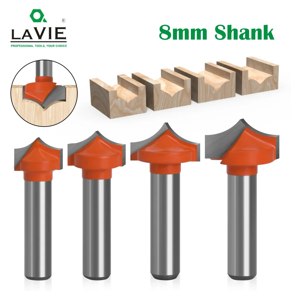 

1pc 8mm Shank Solid Carbide Round Point Cut Round Nose Bits Shaker Cutters Tools Woodworking Milling Cutter For Wood MC02044