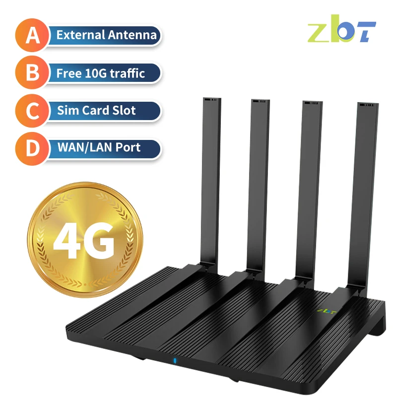 Wiflyer-WiFi-Router-4G-LTE-10G-Free-Traffic-Data-300Mbps-Home-Hotspot ...