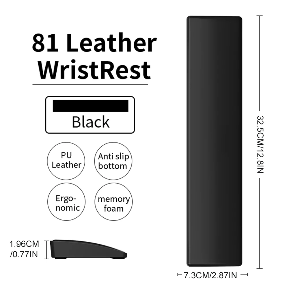 81 Keys Gaming Keyboard Wrist Rest Pad Ergonometric Wrist Support for Long Hours of Work Studying Gaming