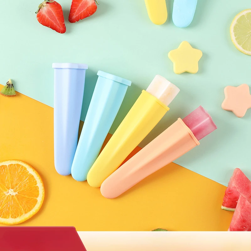 One-click deicing press creative children's popsicle ice mold food-grade household ice plaid cream popsicle mold
