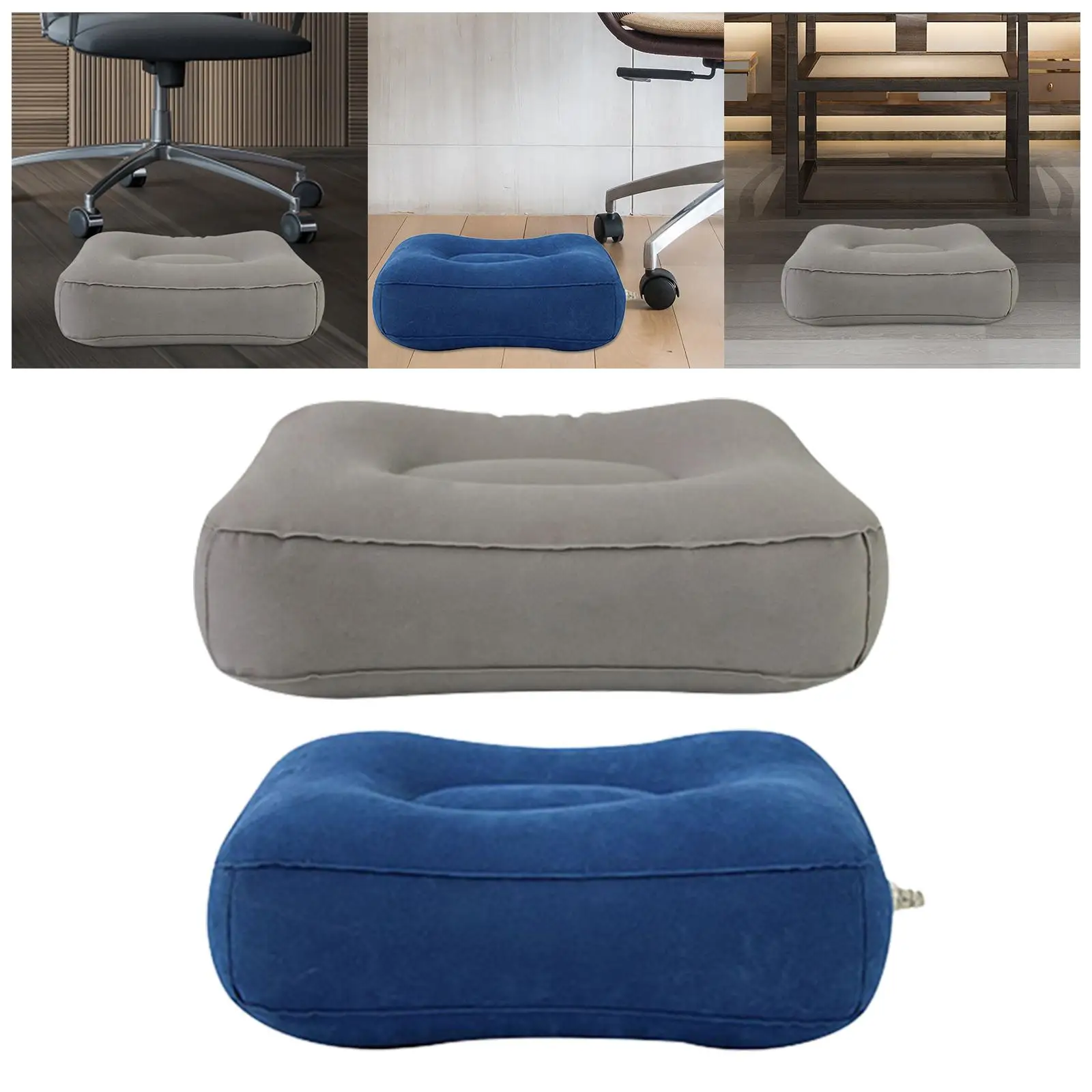 Foot Rest Pillow, PVC Inflatable Foot Rest Mat , Travel Pillow for Office, Home, Travel, Car, Airplane