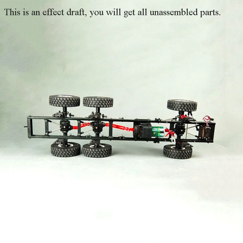 CROSS 1/12 RC MC6A Off Road Military Truck 3 Axles Car KIT Unassembled Motor ESC Light Sound Radio Toy Gift Model TH10480 6