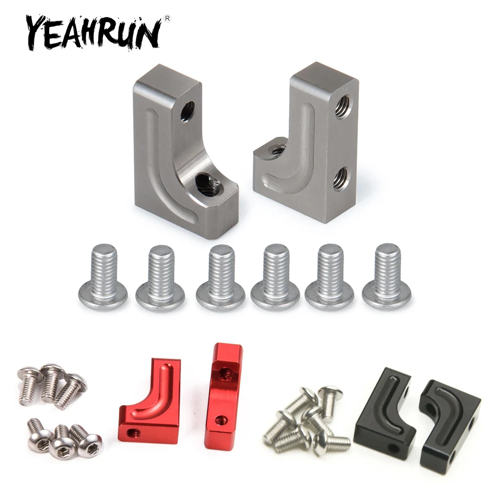 YEAHRUN 2 Stück Aluminiumlegierung Servohalterung für Axial SCX10 90047 Wrangler 1/10 RC Rock Crawler Car Truck Ersatzteile