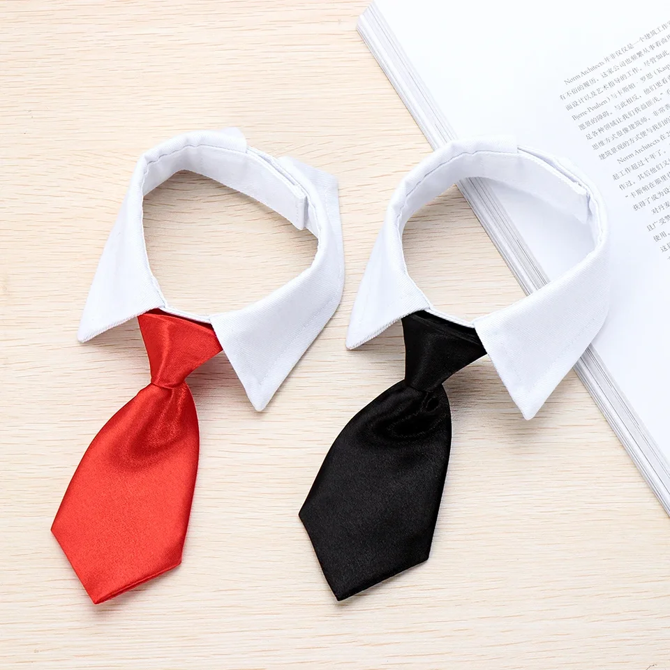 Formal Pet Dog Cat Tuxedo Bow Tie Collar