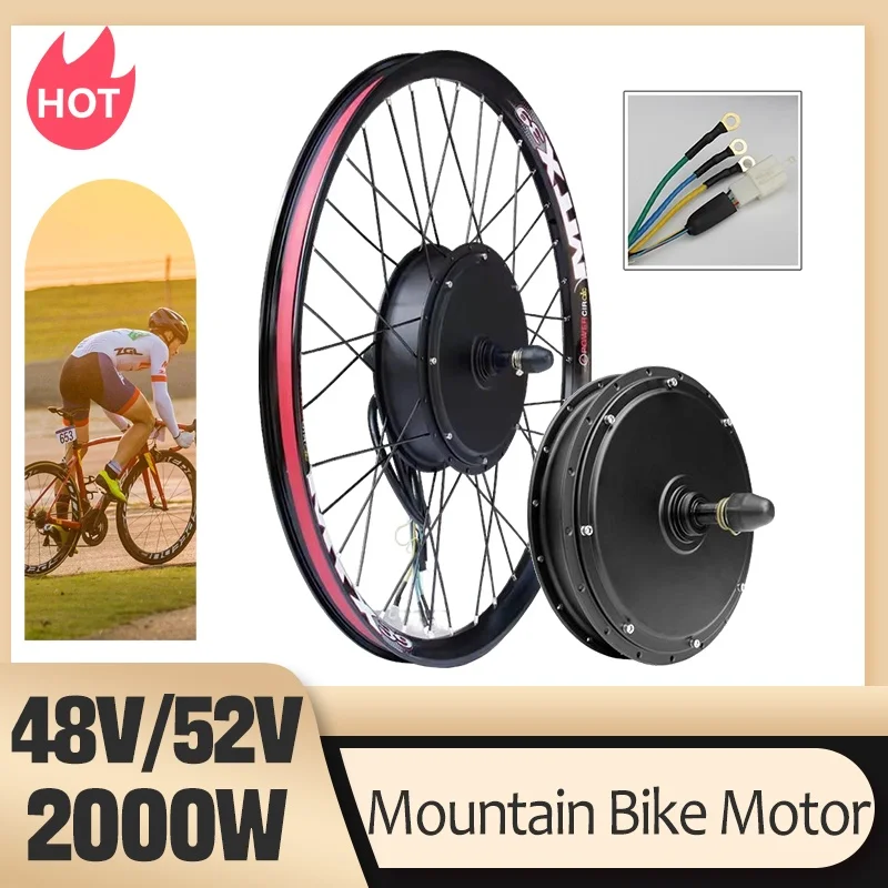 Kit Motorisation Roue Arrière Vélo électrique 20 Pouces - 2000W 48V - Moteur Hub
