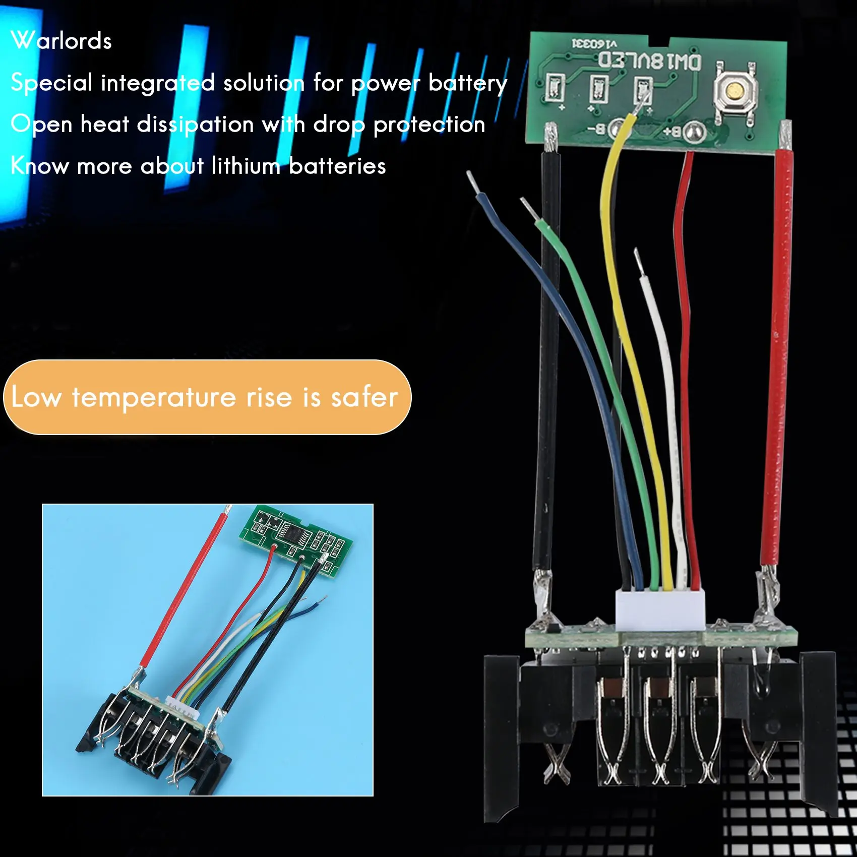 Li-Ion Bateria PCB Carregamento Proteção Circuit Board, DCB200, 18V, 20V, DCB201, DCB203, DCB204