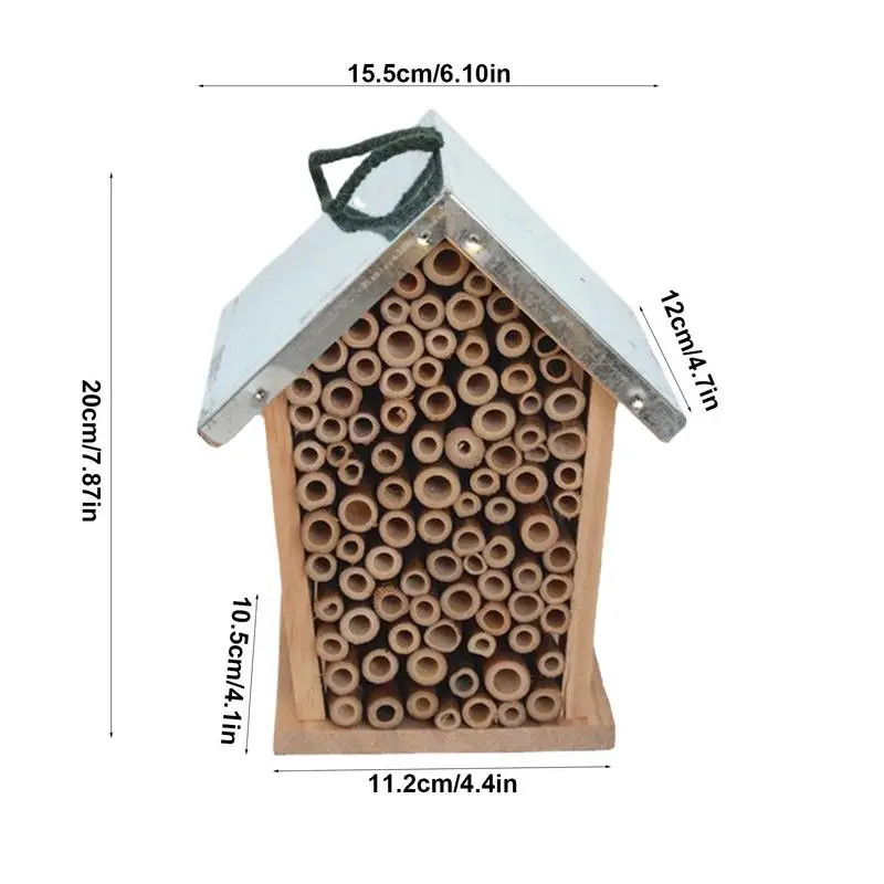 Bee Houses For The Garden Wooden Ladybug Habitat Decorative Nesting Box For Ladybugs Lacewings Outdoor Garden Backyard Balcony