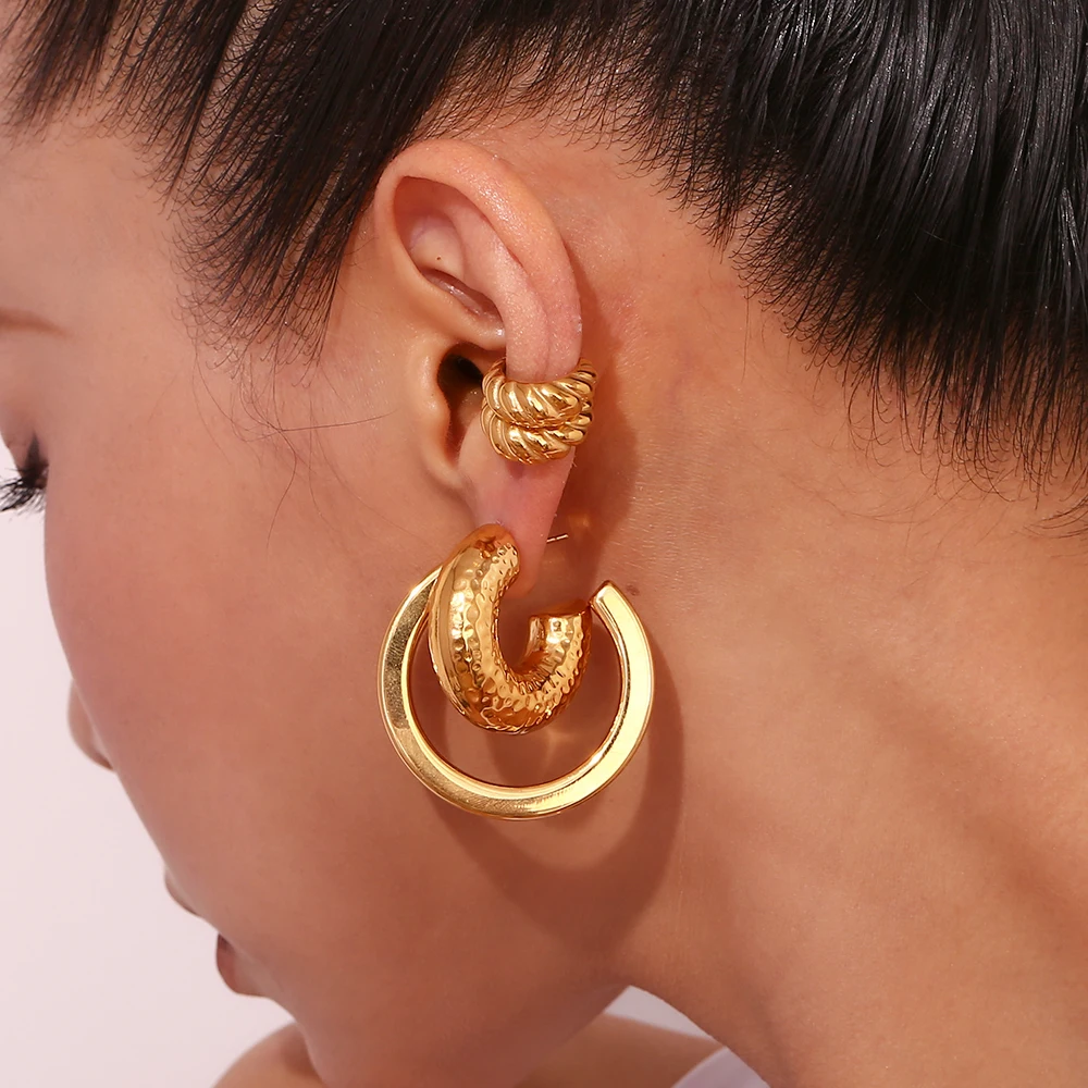 40mm MINIMALIST GOLD HOOP EARRINGS