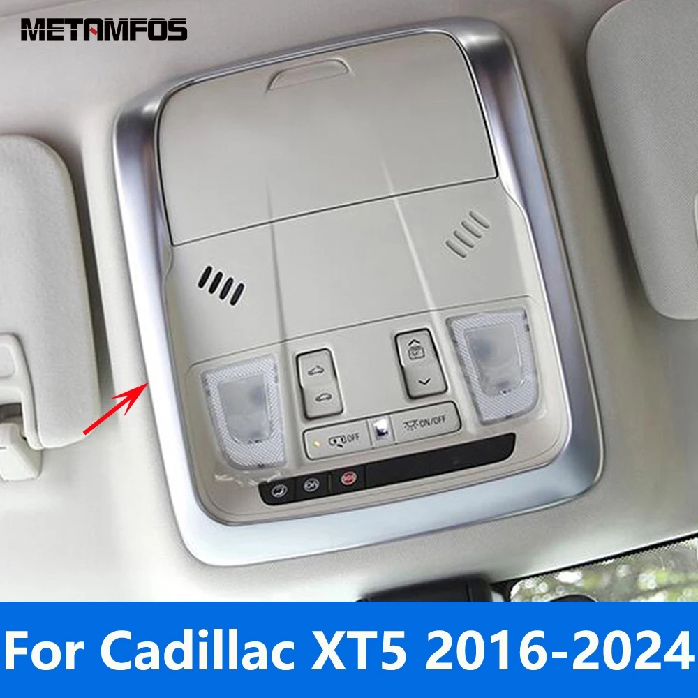 

Аксессуары для интерьера для Cadillac XT5 2016-2021 2022 2023 2024, матовая лампа для чтения, Обложка, отделка, рамка, стикер, автостайлинг