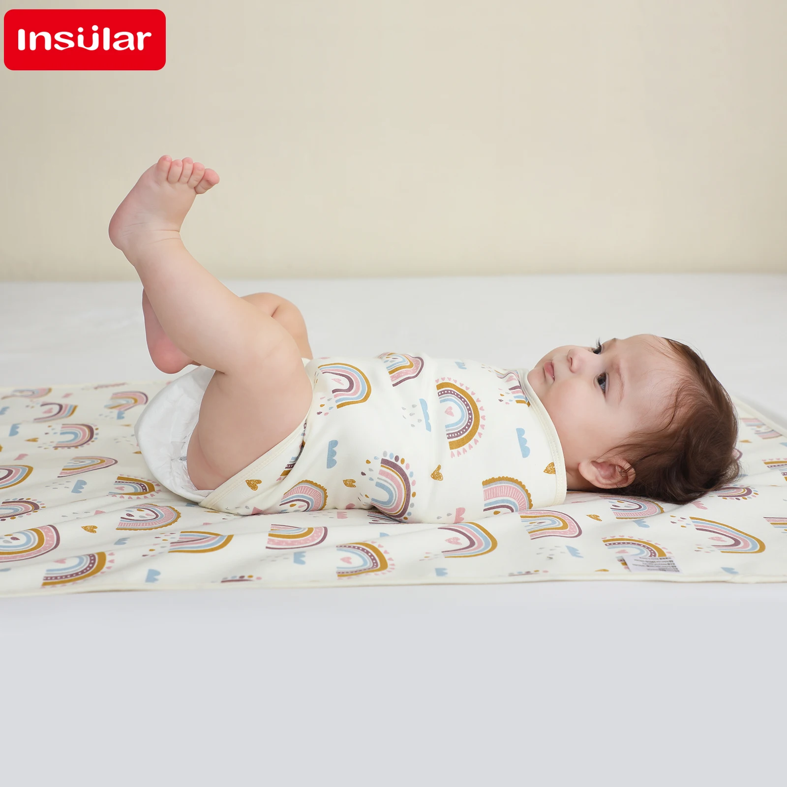 Baby Wrap Blanket Newborn Swaddle Tie Anti Startle Jump Summer Thin Cotton Soft Diaper Changing Bilayer