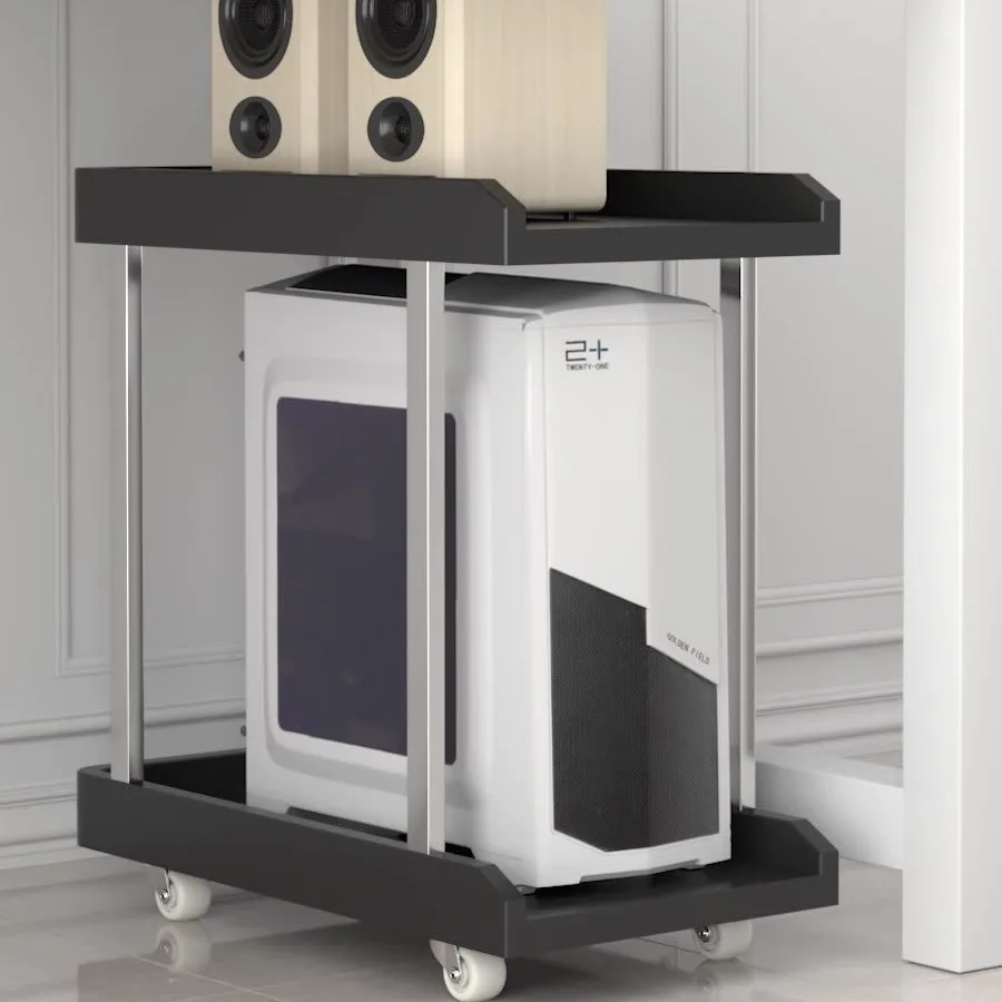 바퀴가 달린 데스크탑 컴퓨터 호스트 케이스 장착 랙 가정용 프린터 스탠드 올인원 이동 지원 브래킷