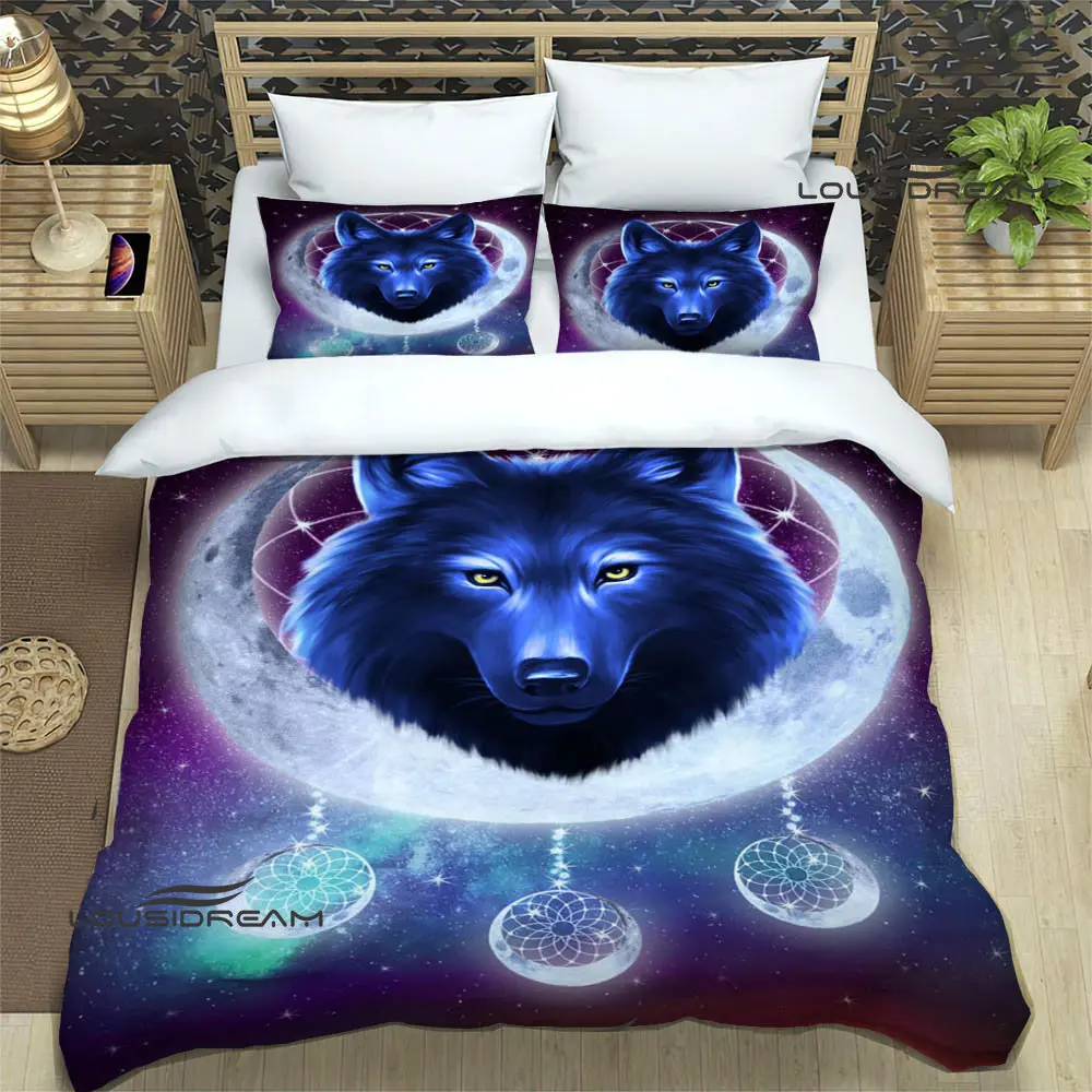 

3D wolf printed Bedding Sets exquisite bed supplies set duvet cover bed comforter set bedding set luxury birthday gift