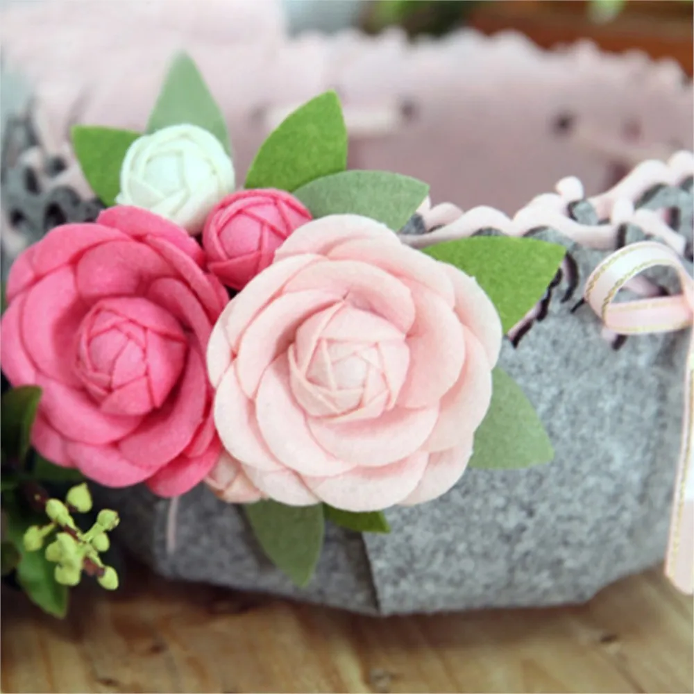 Chainho,DIY Handmade Non-woven Pre-Cut Material Sets,Hand Sewing Felt Fabric,Pre-Cut,Semi Finished Item,Storage Basket Series