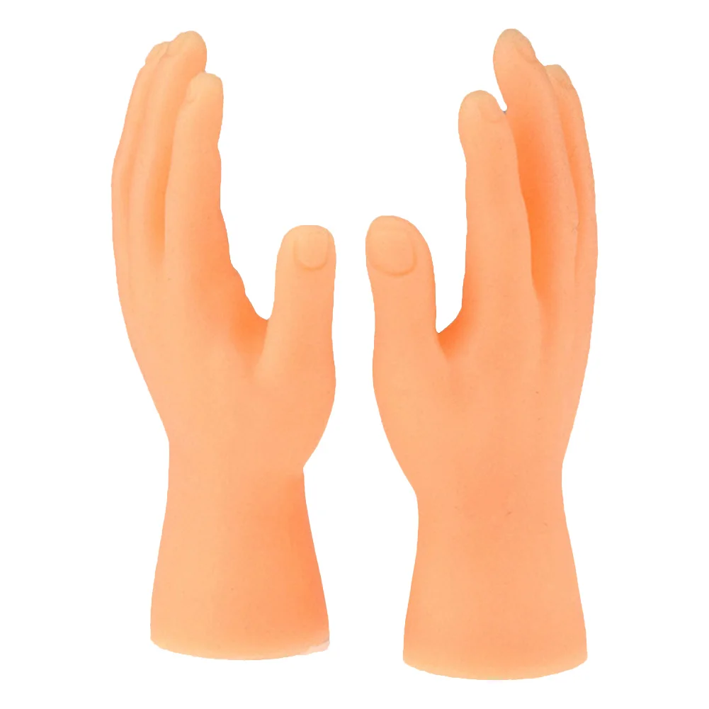 2pcs Novelty Left Right Mini Hands Model Finger Sleeve Simulation Left Right Mini Hands Finger Sleeve Puppets
