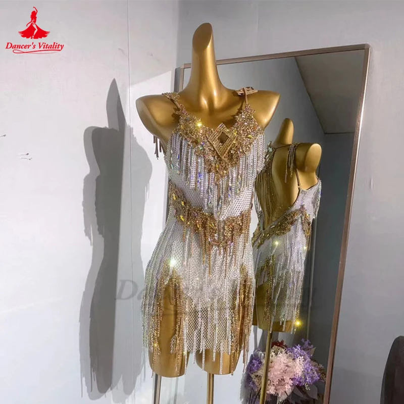 Customisable- Women's Performance Costume Professional Latin Dance Dress