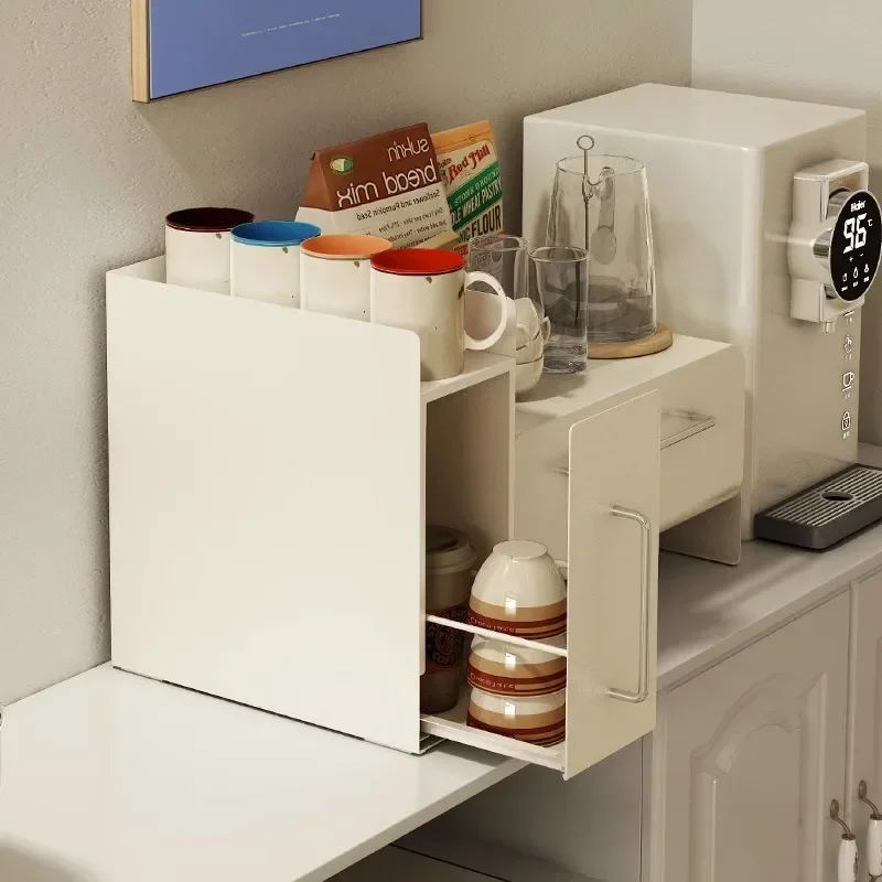 

Sale! Nordic Dust Mug Storage Shelves Pull Metal Cup Holder Home Kitchen Desktop Coffee Capsule Drawer