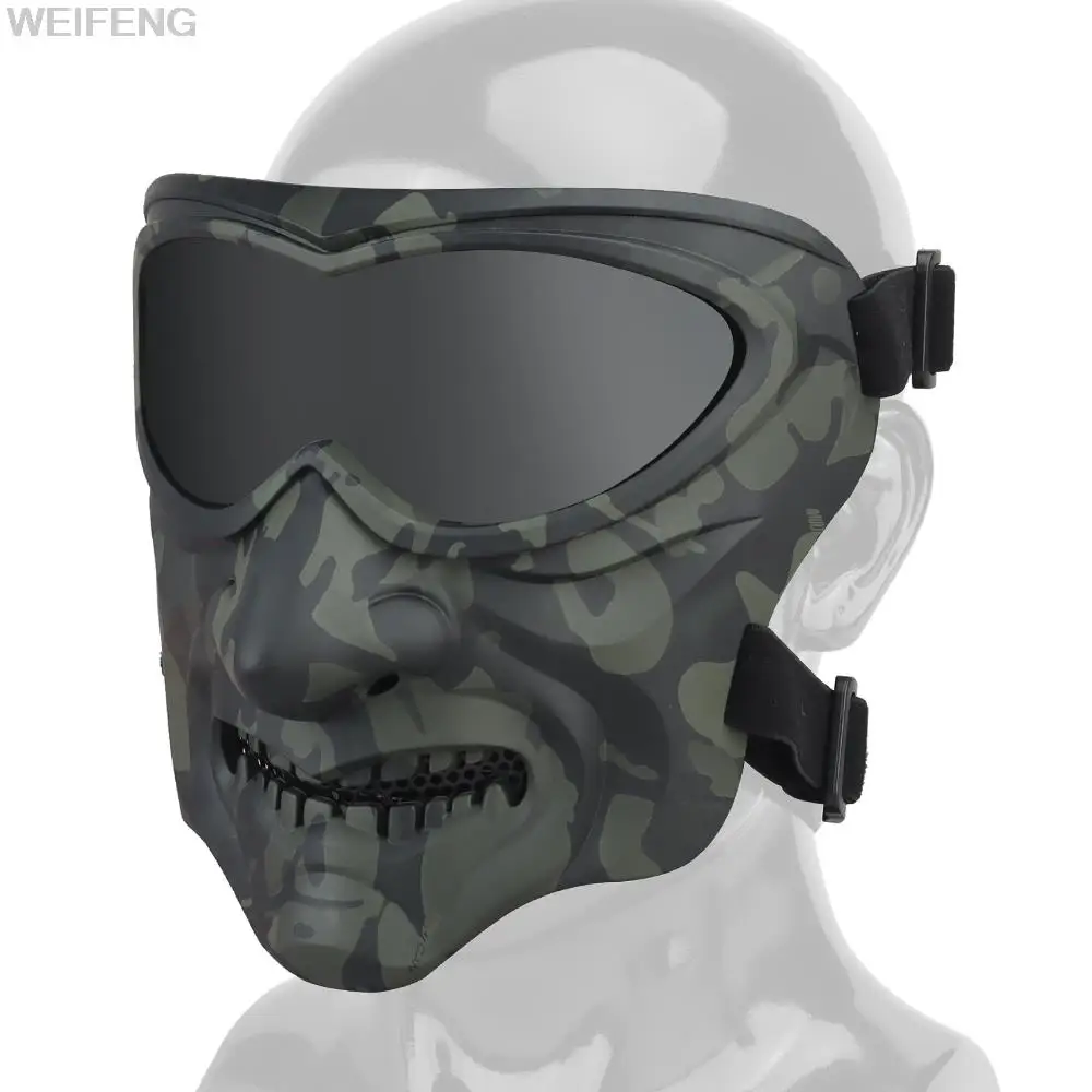 

Airsoft Shooting Mask Night Dark Knight Paintball Protective Full Face Mask CS Goggles Fit Tactical Helmet Halloween Bat Masks