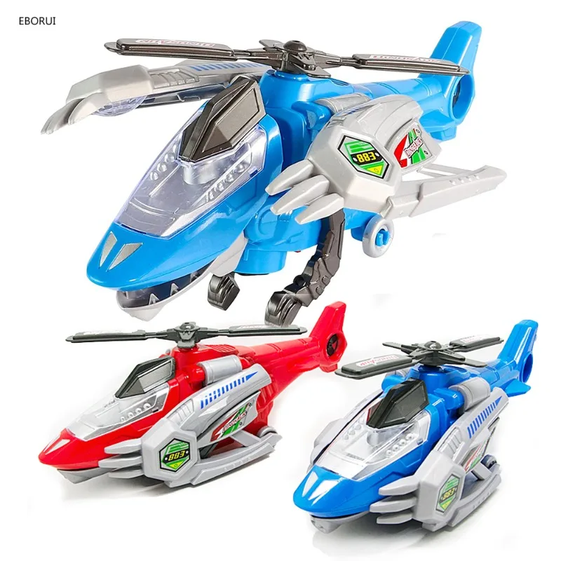 EBORUI HG-883 Dinosaur Helicopter Automatic Transform Dinosaur Helicopter Toy Kids Birthday Gift Toy 360° Spin LED Light Music eborui hg 883 dinosaur helicopter automatic transform dinosaur helicopter toy kids birthday gift toy 360° spin led light music