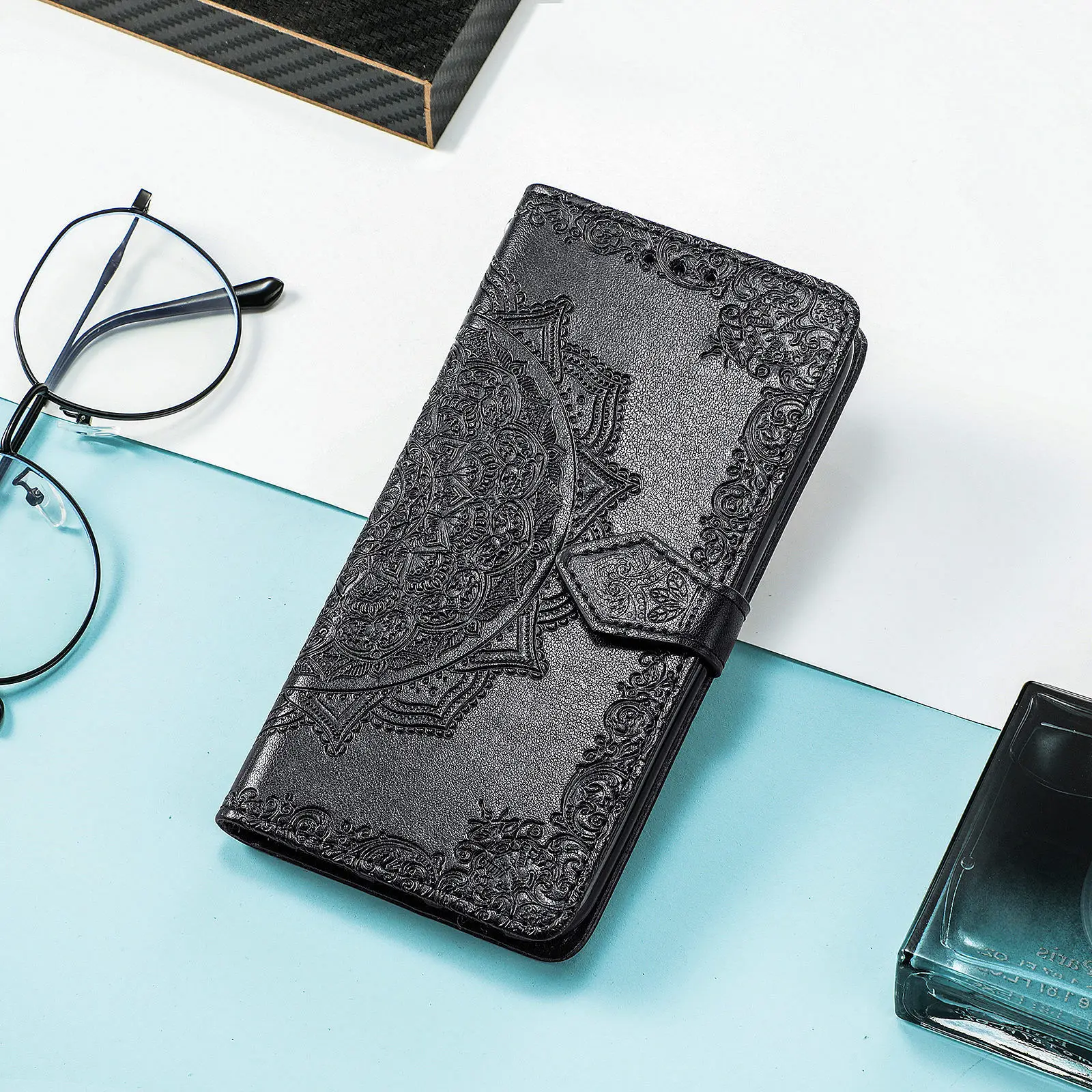 Elegant Flip PU Leather Wallet Case with Magnetic Card Slot Holder