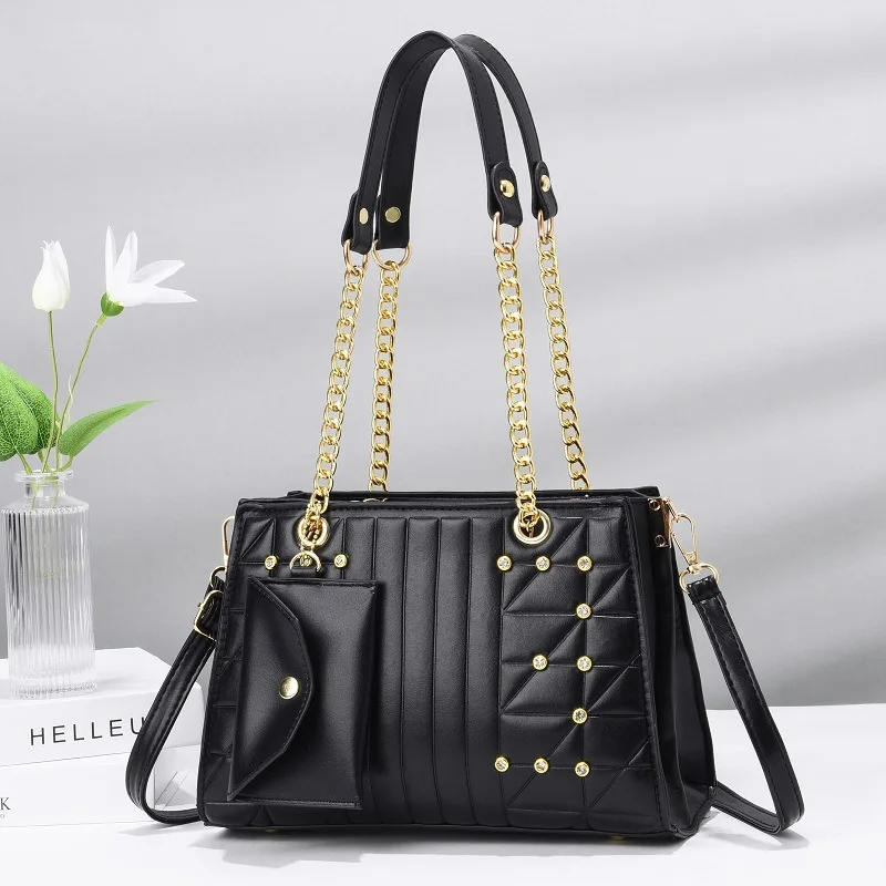 

Women's Bag 2022 New Handbag Women's Bag Fashion Rivet Single Shoulder Oblique Span Large Capacity Bag