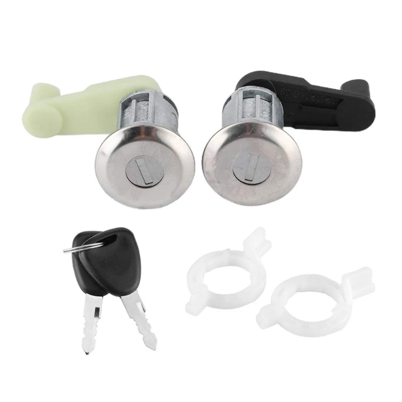 

Compatible for Scenic 7701468981 7701468982 Car Left Right Door Lock Cylinder Set with 2 Keys Bundle Accessories Durable