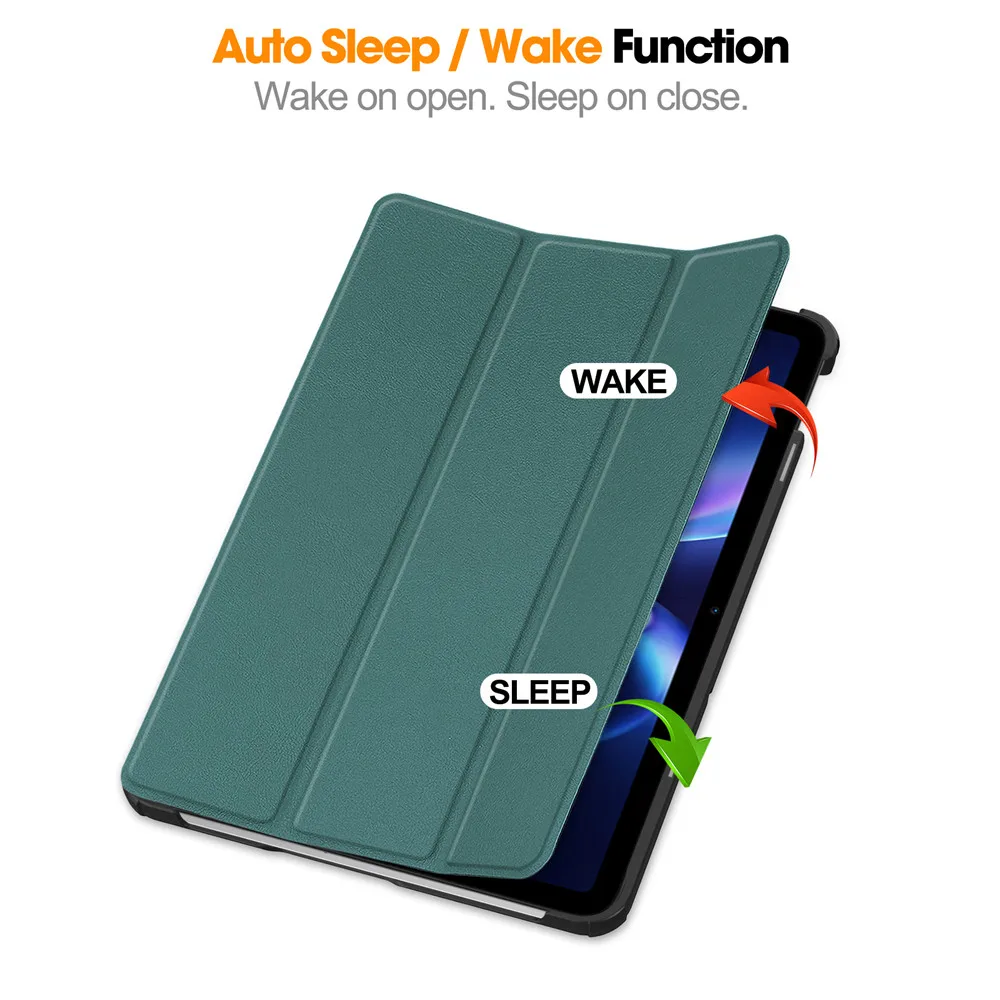 Enhanced Product Title: Premium Leather Folding Stand Smart Tablet Cover with Magnetic Closure - 9.7 Inch