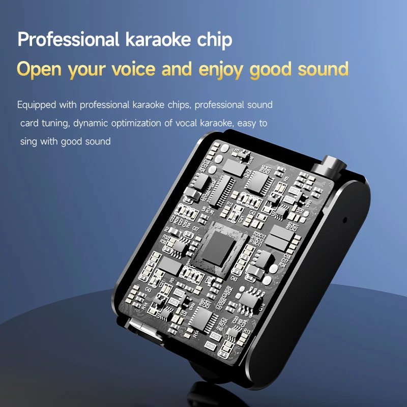 Mini Lapel-clip Bluetooth Headset Professional Karaoke Bluetooth Headphones Sports Gaming Stereo Earphones Handsfree Call TF Slo