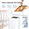 Trash Can, 4 Gallon Self Sealing and Self-Changing Smart Trash Can, Motion Sensor, Touchless Garbage can with lid for Kitchen 4