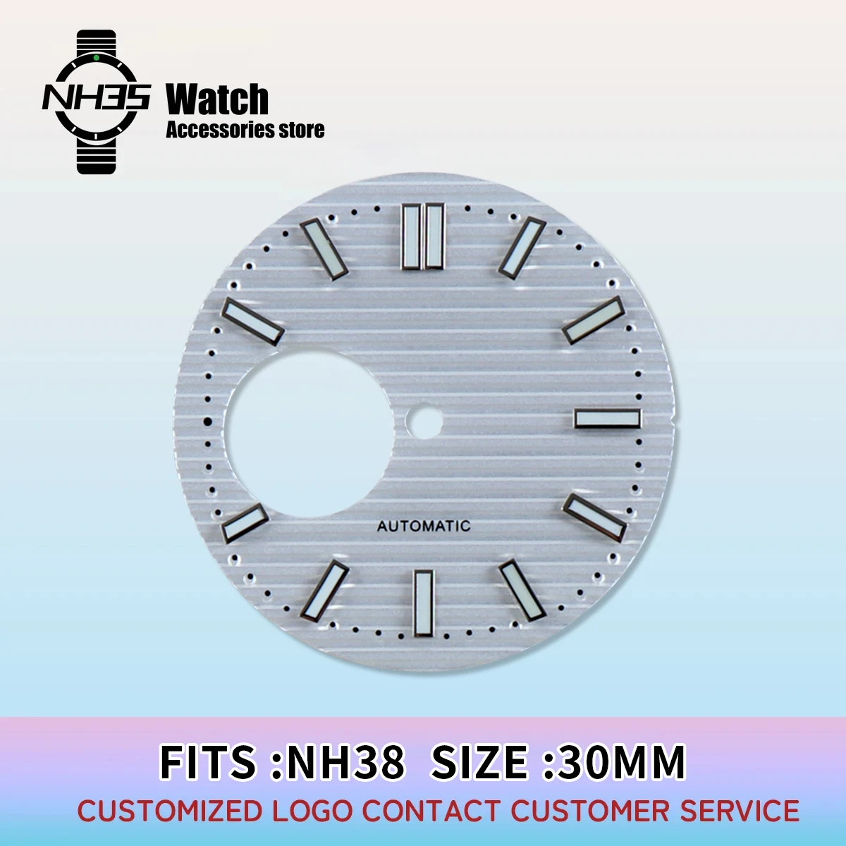 NH38 Hollowing Out Watch Dial For Nautil Seiko NH38 Automatic Movement Dial 30MM No Date Window NO Accesories Green Lume watch dial accessories watch face accessories