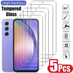 Premium Tempered Glass Screen Protector Set - Pack of 5 - 5 Pieces (For Samsung A15)