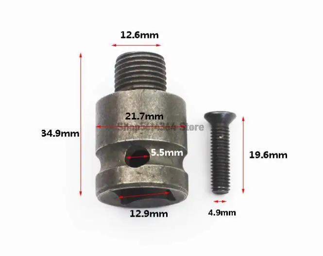 Multi-functional Conversion Head Extension Rod for Electric Wrench with 1/2 to 1/4 Drill Chuck Adapter