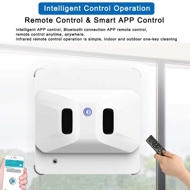 PUREROBO W-S3 Window Cleaner Robot With APP&Remote Control Automatic Clean Glass Tile Wall Ultra-Quiet Square Cleaning Robot 5