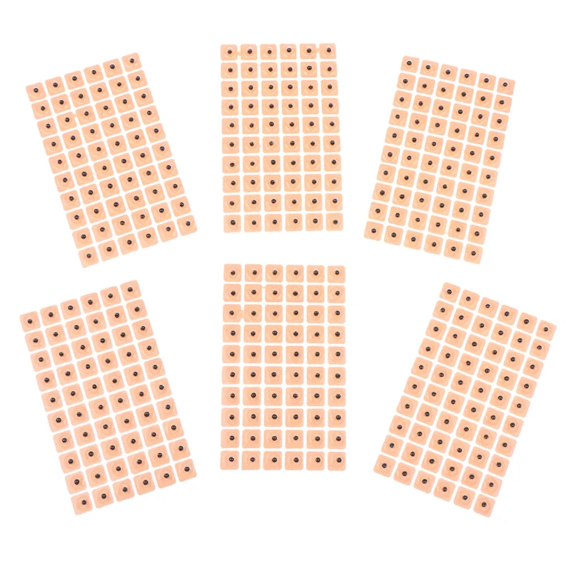 60/600pcs Relaxation Ears Stickers Therapy Needle Patch Auricular Auriculotherapy Vaccaria Ear Massage Care Sticker medical ear patch earlobe stickers ear protector stickers ear therapy kit