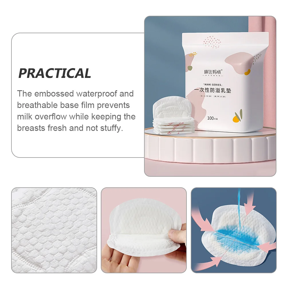100pcs Disposable Breastfeeding Breast Pads Breathable Breast Nursing Pads 3